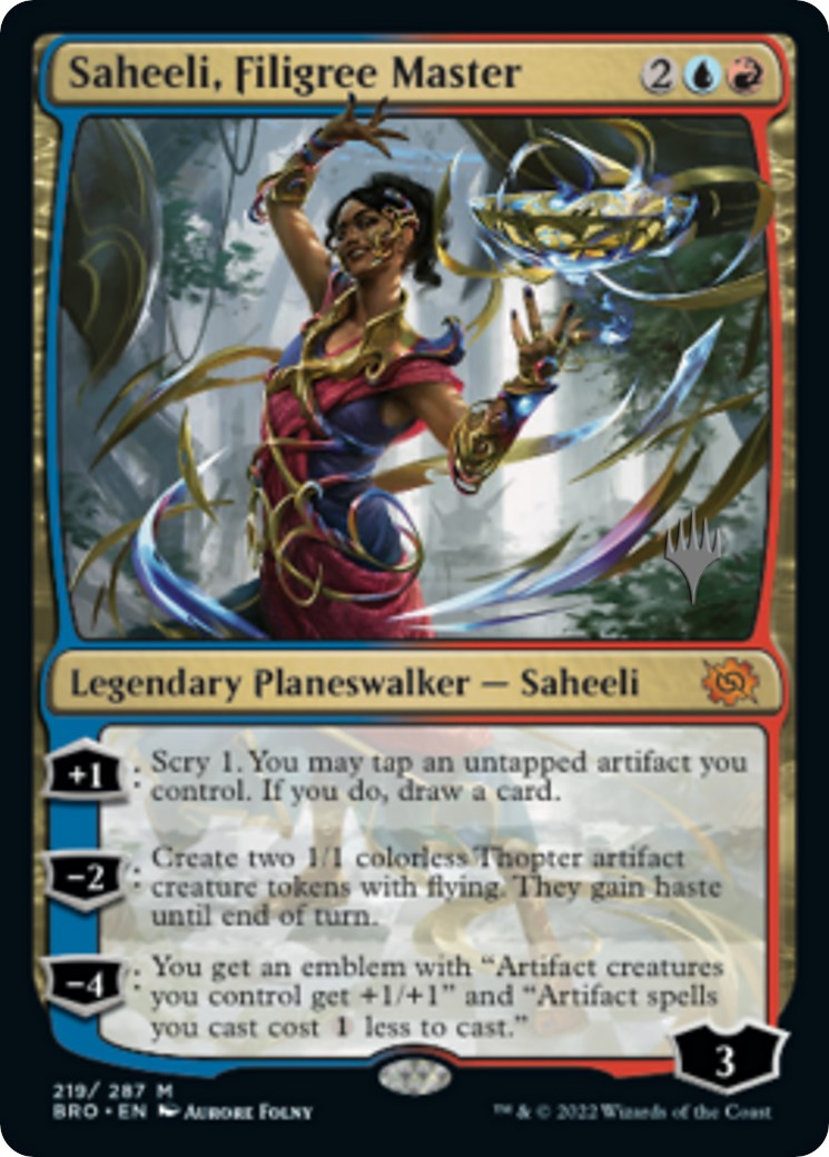 Saheeli, Filigree Master (Promo Pack) [The Brothers' War Promos] | Nerdhalla Games