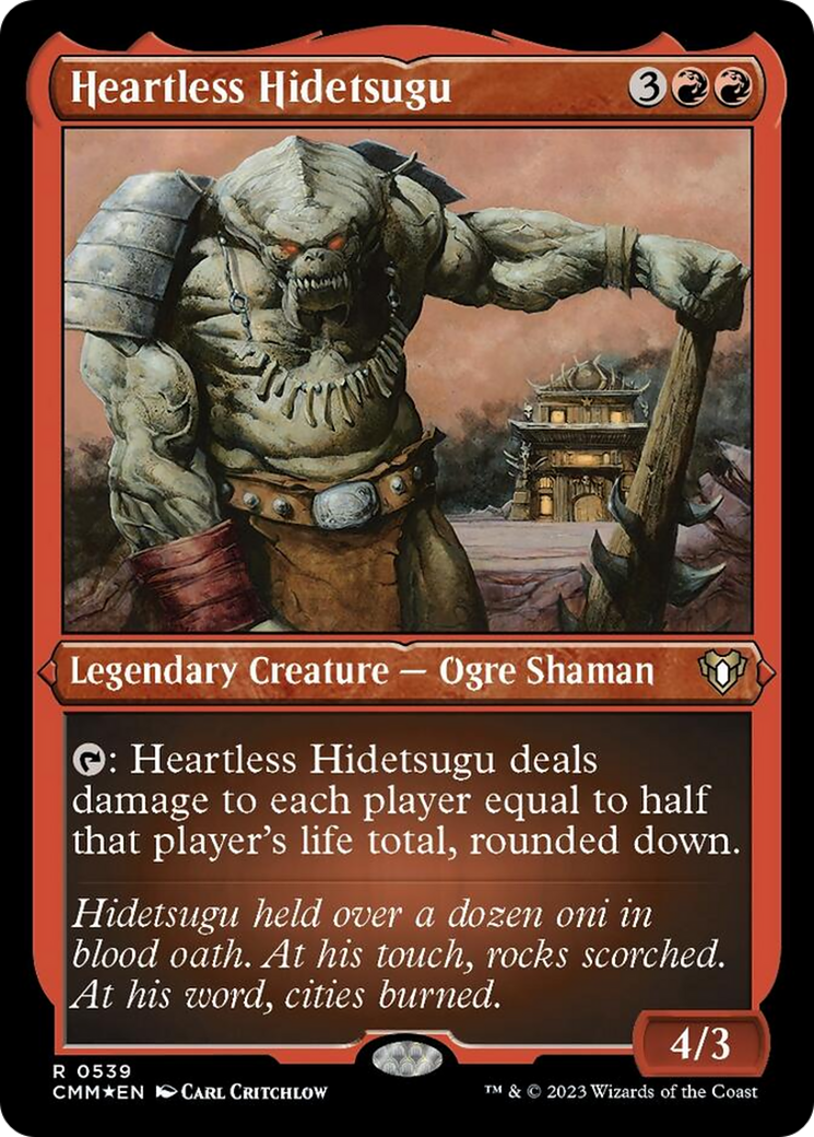 Heartless Hidetsugu (Foil Etched) [Commander Masters] | Nerdhalla Games