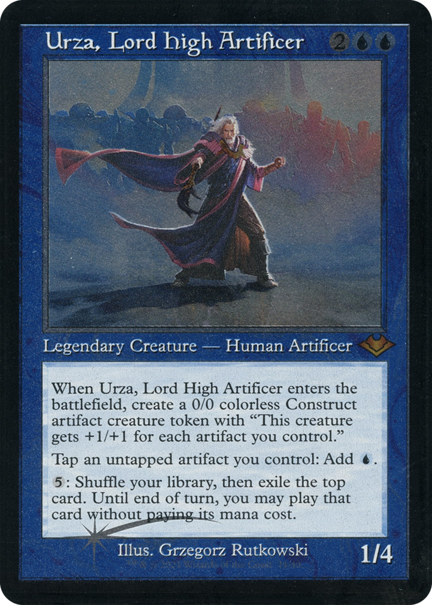 Urza, Lord High Artificer (Retro Foil Etched) [Modern Horizons] | Nerdhalla Games