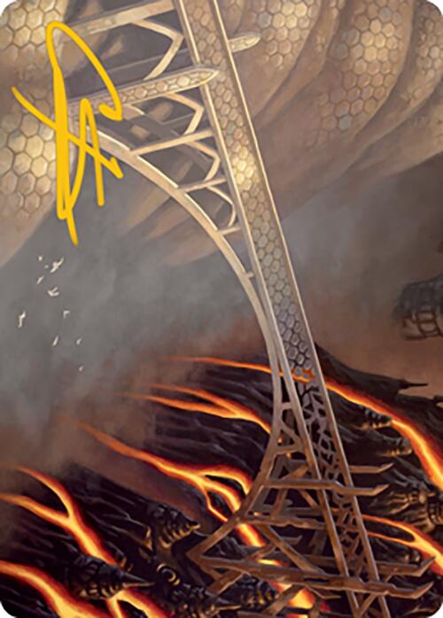 Rustvale Bridge Art Card (Gold-Stamped Signature) [Modern Horizons 2 Art Series] | Nerdhalla Games