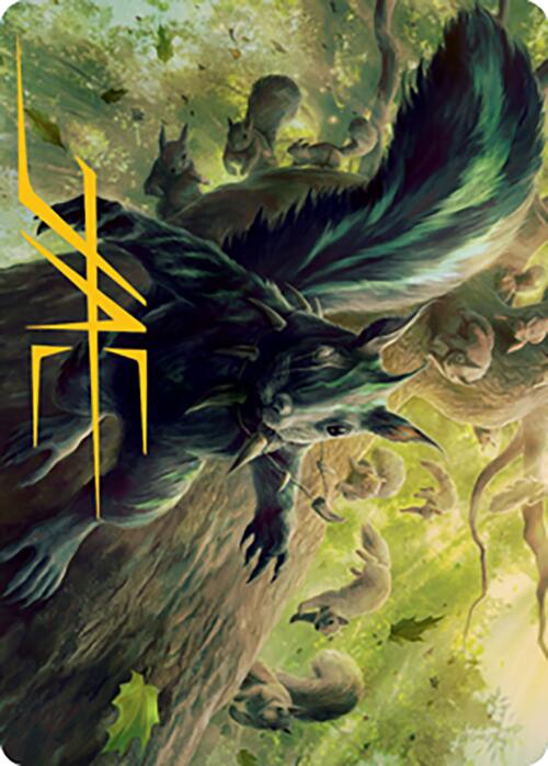 Chatterfang, Squirrel General Art Card (68) (Gold-Stamped Signature) [Modern Horizons 2 Art Series] | Nerdhalla Games