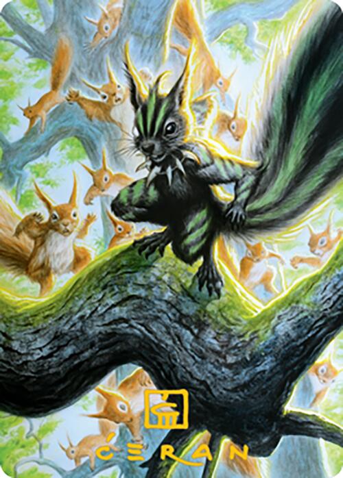 Chatterfang, Squirrel General Art Card (67) (Gold-Stamped Signature) [Modern Horizons 2 Art Series] | Nerdhalla Games