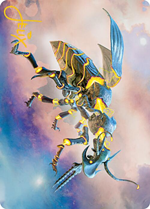 Zabaz, the Glimmerwasp Art Card (Gold-Stamped Signature) [Modern Horizons 2 Art Series] | Nerdhalla Games