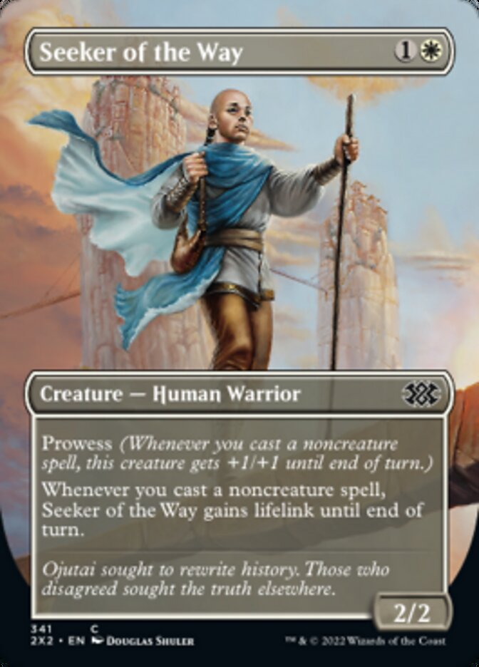 Seeker of the Way (Borderless Alternate Art) [Double Masters 2022] | Nerdhalla Games