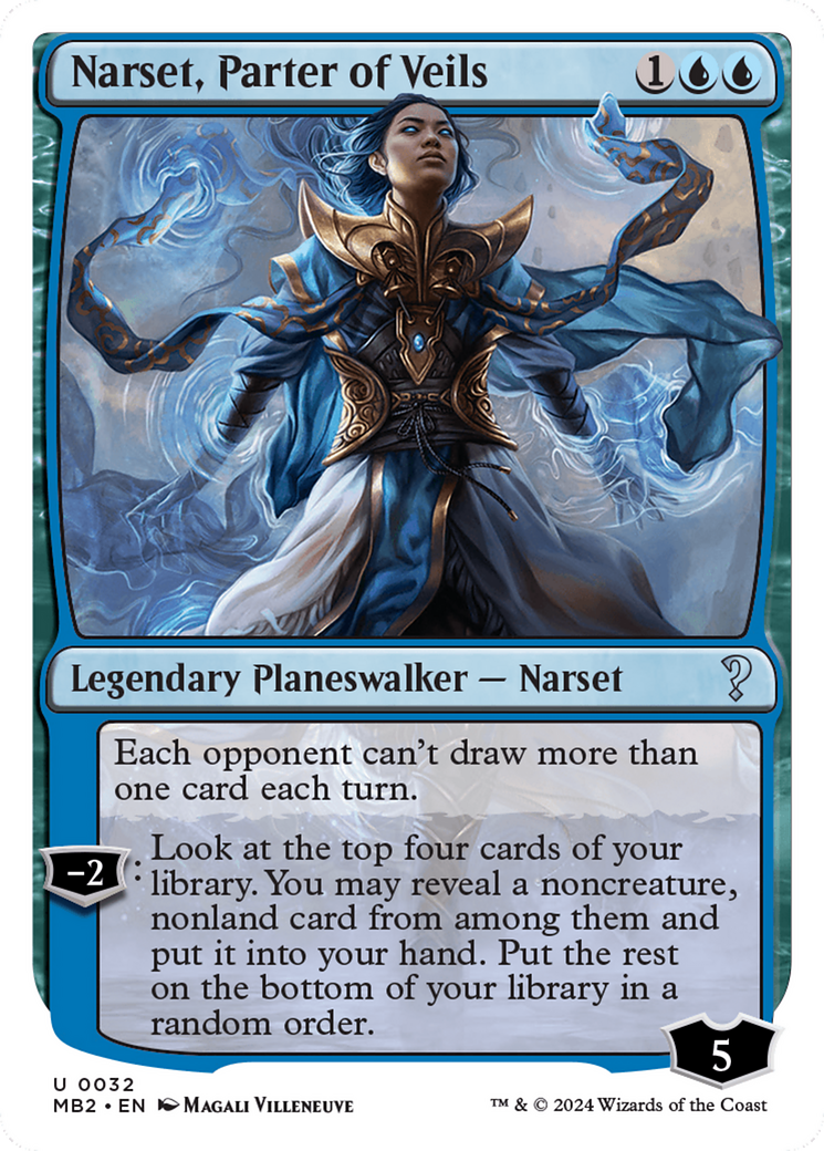 Narset, Parter of Veils (White Border) [Mystery Booster 2] | Nerdhalla Games