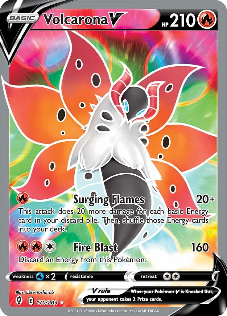 Volcarona V (170/203) [Sword & Shield: Evolving Skies] | Nerdhalla Games