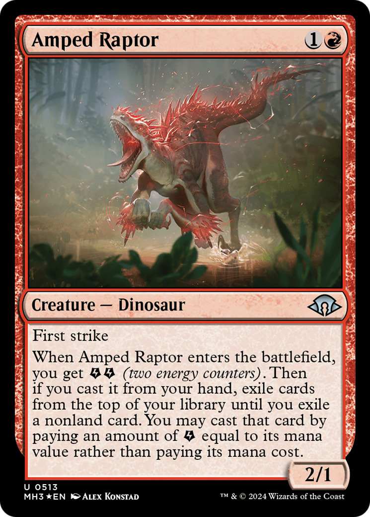 Amped Raptor (Ripple Foil) [Modern Horizons 3] | Nerdhalla Games