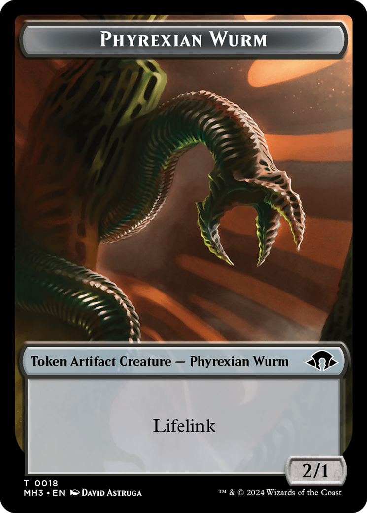 Phyrexian Wurm Token (0018) [Modern Horizons 3 Tokens] | Nerdhalla Games