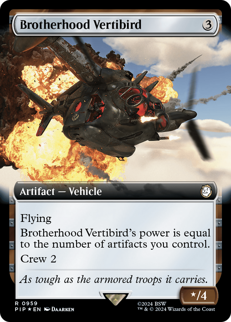 Brotherhood Vertibird (Extended Art) (Surge Foil) [Fallout] | Nerdhalla Games