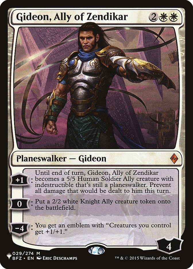 Gideon, Ally of Zendikar [The List] | Nerdhalla Games