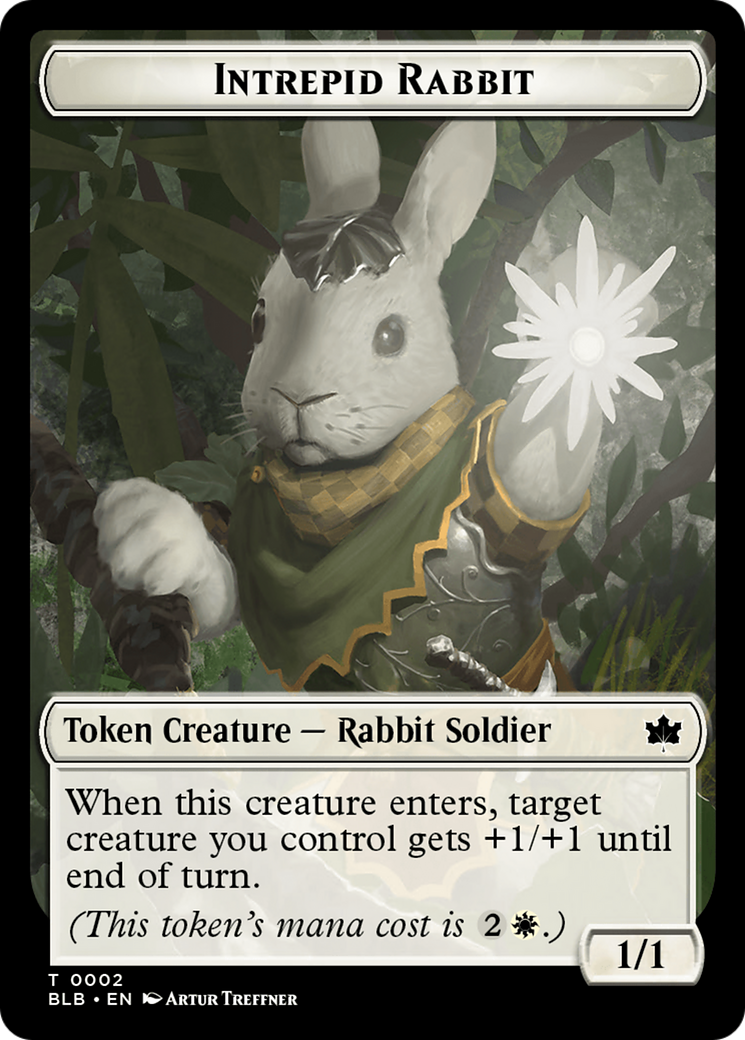 Intrepid Rabbit Token [Bloomburrow Tokens] | Nerdhalla Games