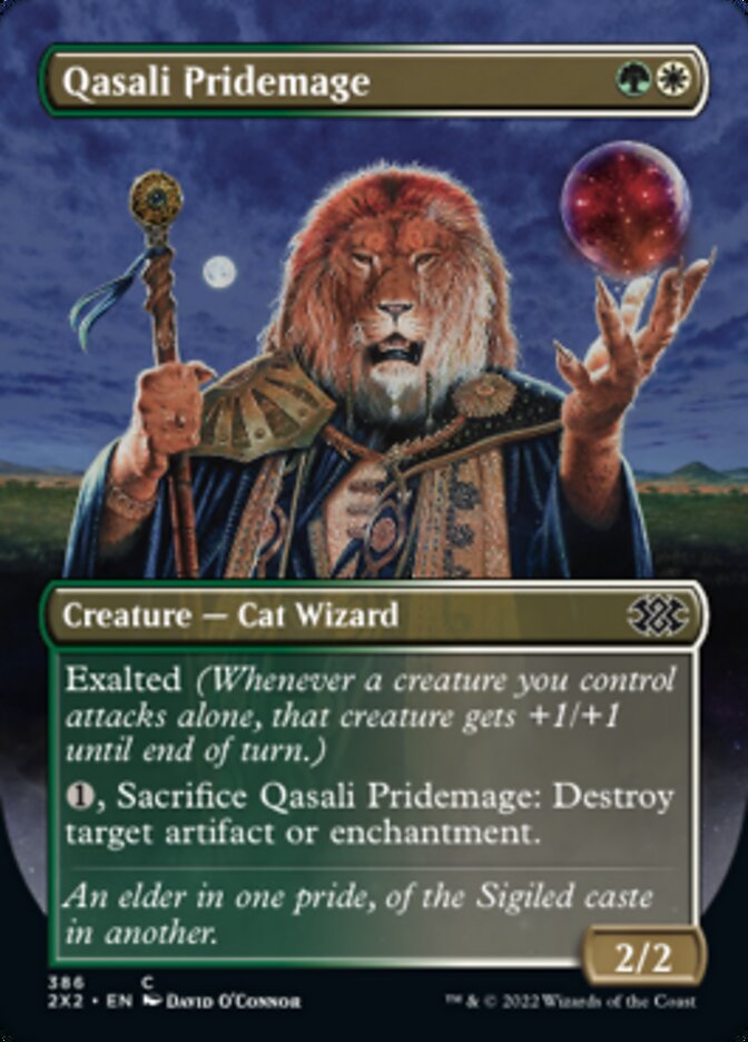 Qasali Pridemage (Borderless Alternate Art) [Double Masters 2022] | Nerdhalla Games