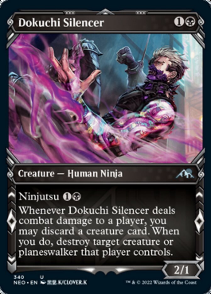 Dokuchi Silencer (Showcase Ninja) [Kamigawa: Neon Dynasty] | Nerdhalla Games