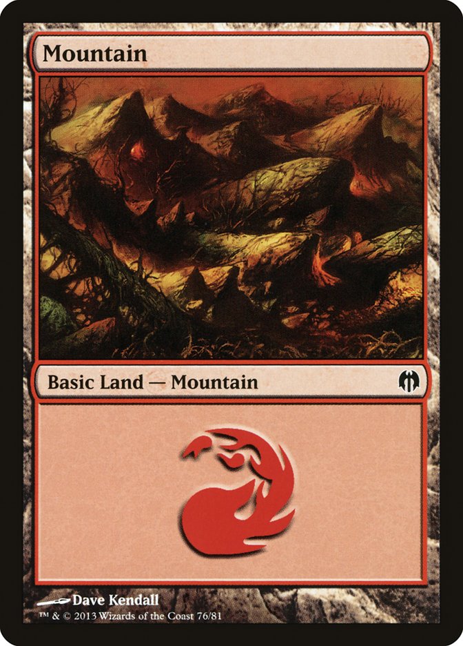 Mountain (76) [Duel Decks: Heroes vs. Monsters] | Nerdhalla Games