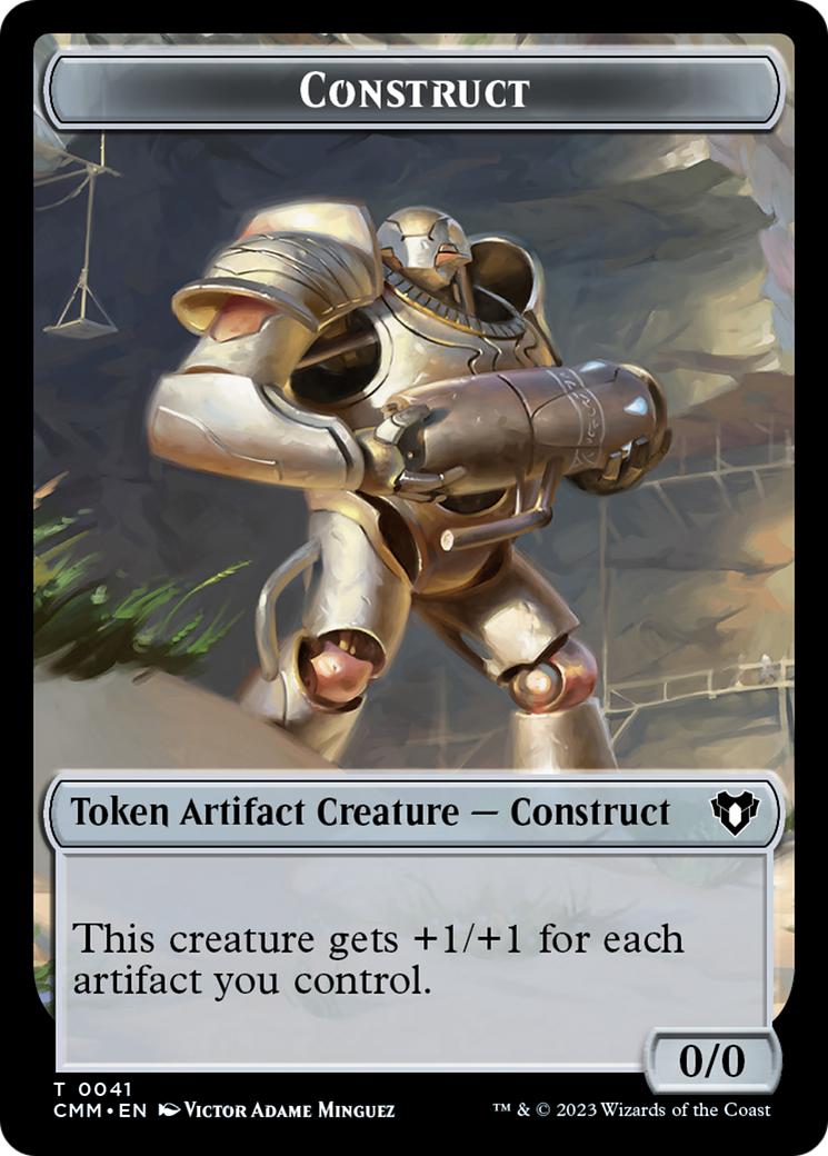 City's Blessing // Construct (41) Double-Sided Token [Commander Masters Tokens] | Nerdhalla Games