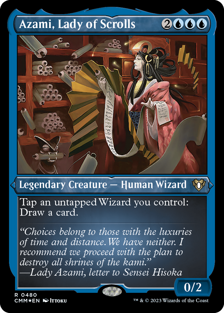 Azami, Lady of Scrolls (Foil Etched) [Commander Masters] | Nerdhalla Games