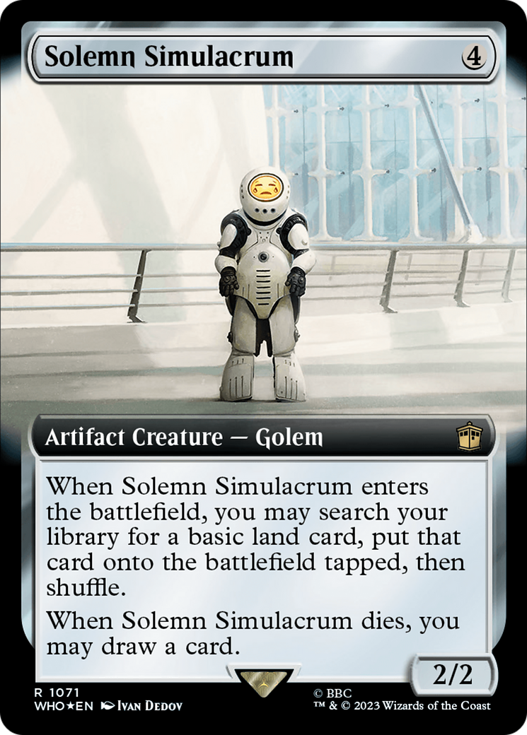 Solemn Simulacrum (Extended Art) (Surge Foil) [Doctor Who] | Nerdhalla Games