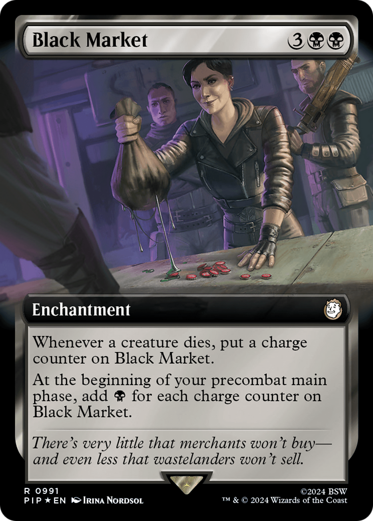 Black Market (Extended Art) (Surge Foil) [Fallout] | Nerdhalla Games