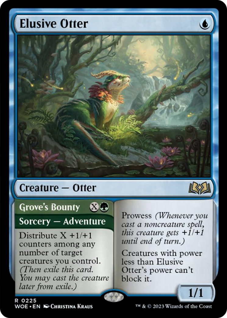 Elusive Otter // Grove's Bounty [Wilds of Eldraine] | Nerdhalla Games