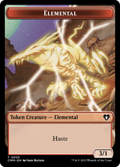 Human Soldier // Elemental (0025) Double-Sided Token [Commander Masters Tokens] | Nerdhalla Games