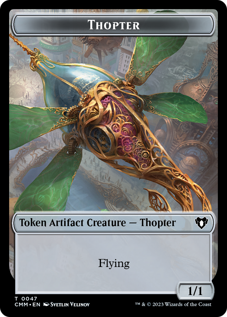 Thopter // Construct (0074) Double-Sided Token [Commander Masters Tokens] | Nerdhalla Games