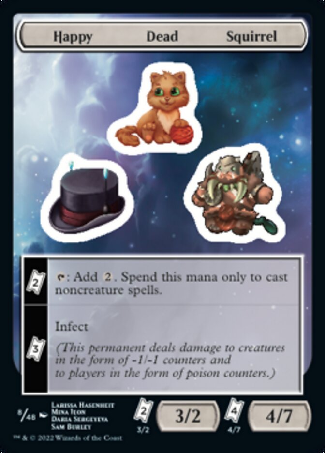 Happy Dead Squirrel [Unfinity Stickers] | Nerdhalla Games