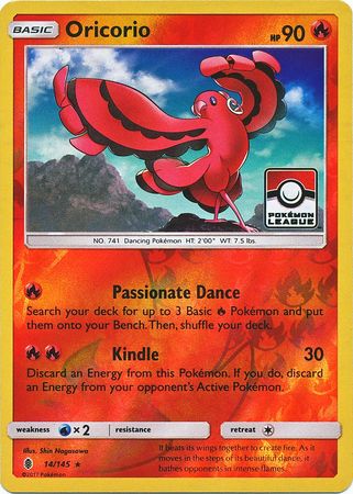 Oricorio (14/145) (League Promo) [Sun & Moon: Guardians Rising] | Nerdhalla Games