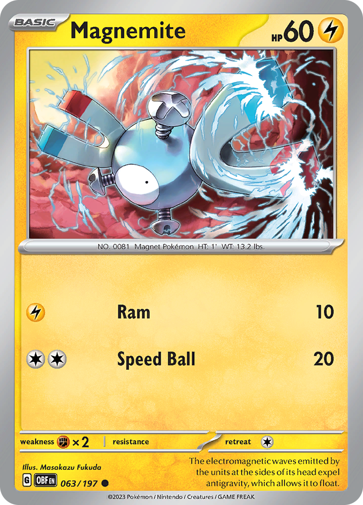 Magnemite (063/197) [Scarlet & Violet: Obsidian Flames] | Nerdhalla Games