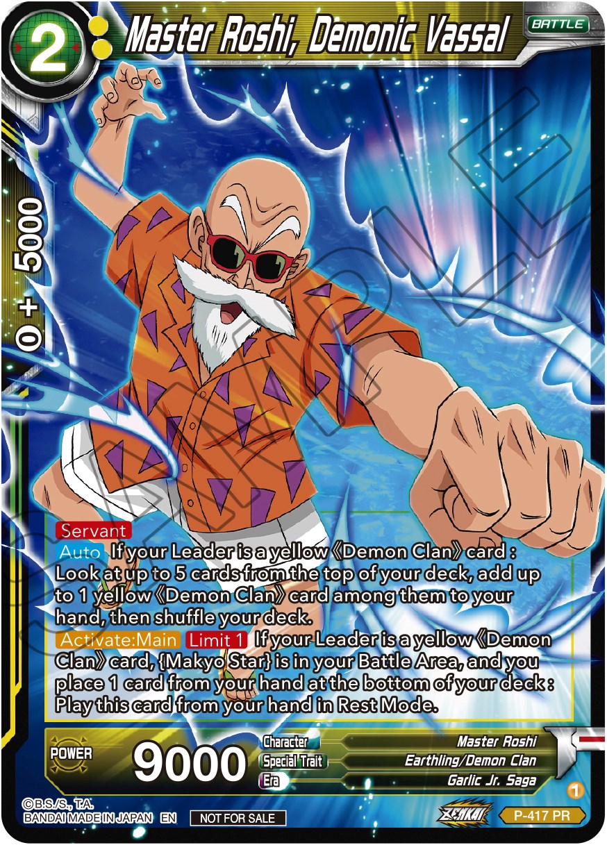 Master Roshi, Demonic Vassal (Zenkai Series Tournament Pack Vol.1) (P-417) [Tournament Promotion Cards] | Nerdhalla Games