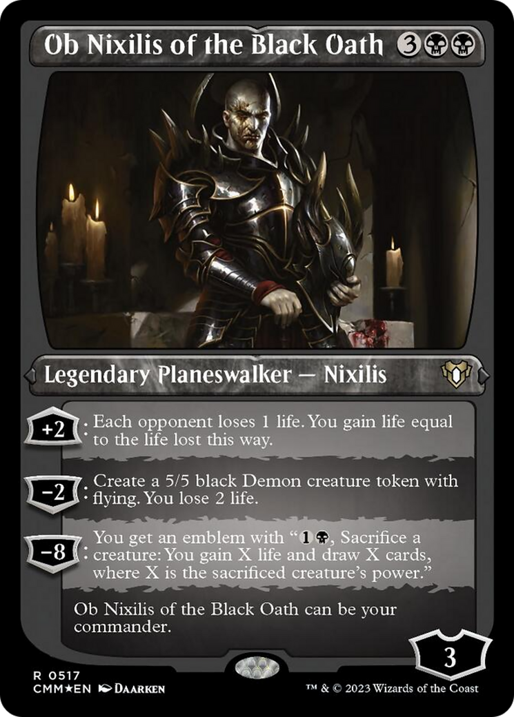 Ob Nixilis of the Black Oath (Foil Etched) [Commander Masters] | Nerdhalla Games