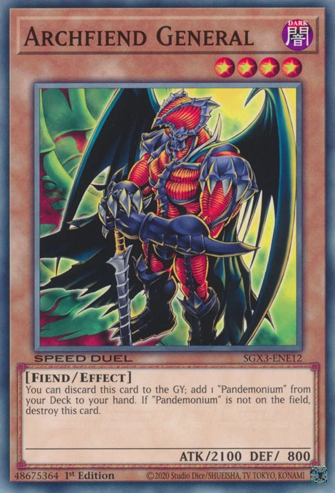 Archfiend General [SGX3-ENE12] Common | Nerdhalla Games