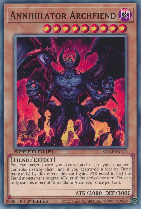 Annihilator Archfiend [SGX3-ENE11] Common | Nerdhalla Games