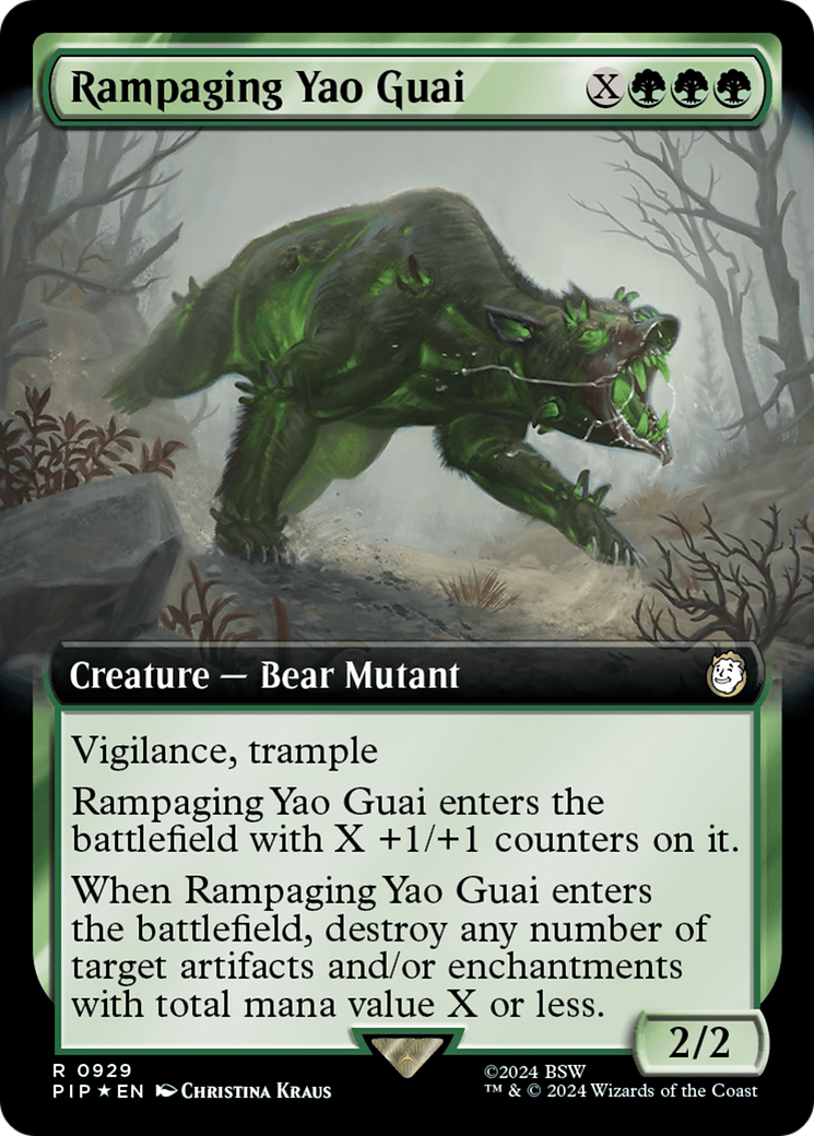 Rampaging Yao Guai (Extended Art) (Surge Foil) [Fallout] | Nerdhalla Games