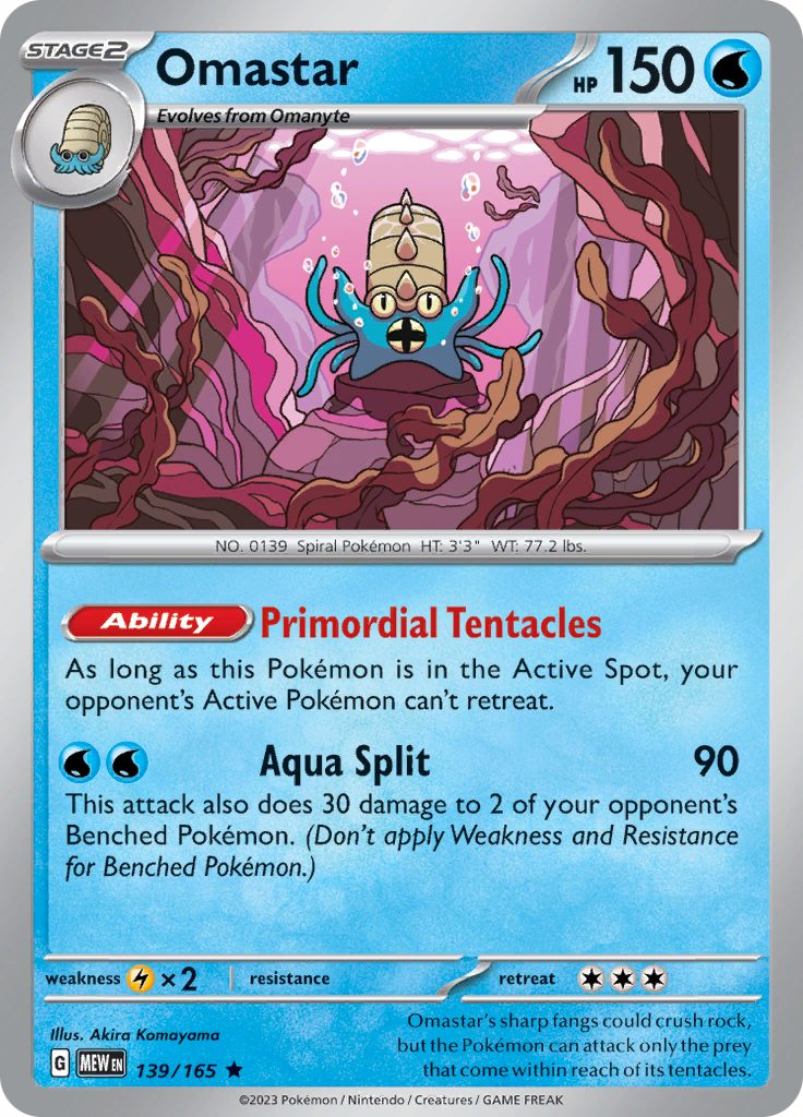 Omastar (139/165) [Scarlet & Violet: 151] | Nerdhalla Games