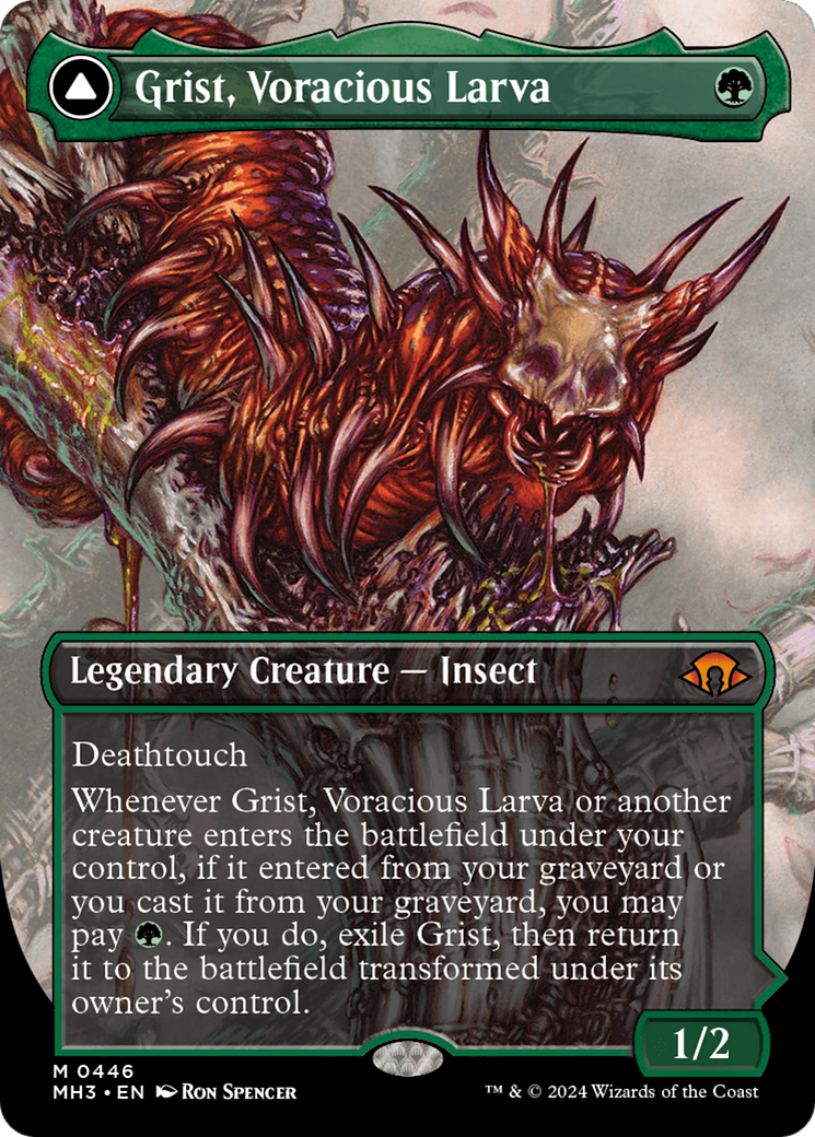 Grist, Voracious Larva // Grist, the Plague Swarm (Borderless) [Modern Horizons 3] | Nerdhalla Games