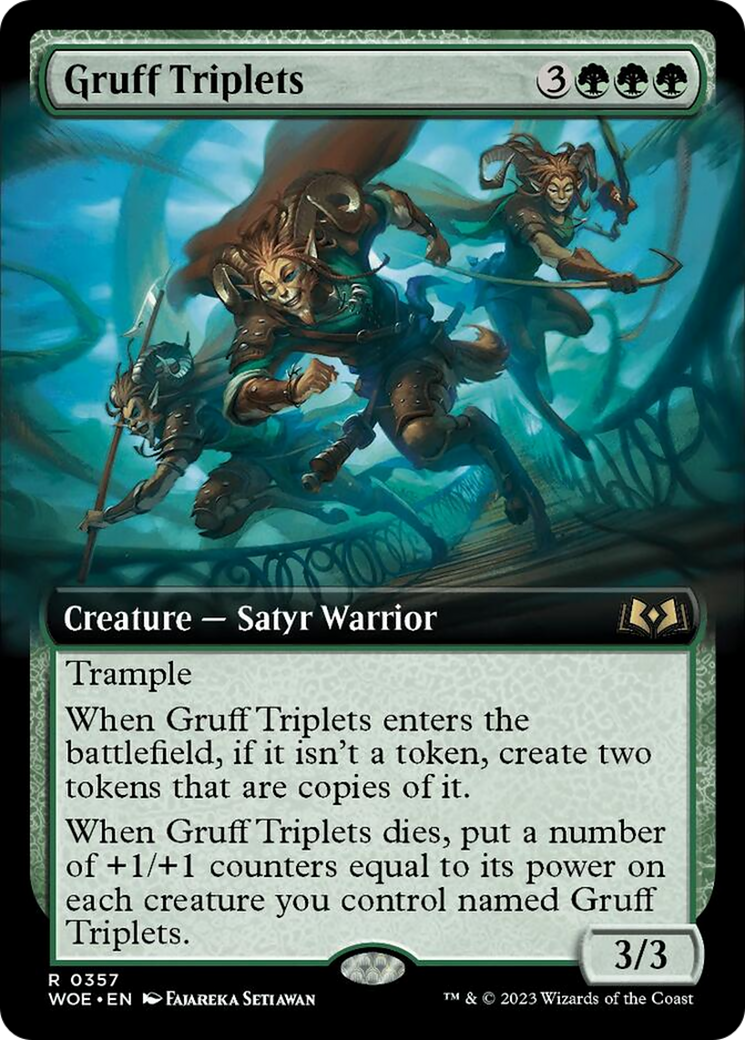 Gruff Triplets (Extended Art) [Wilds of Eldraine] | Nerdhalla Games