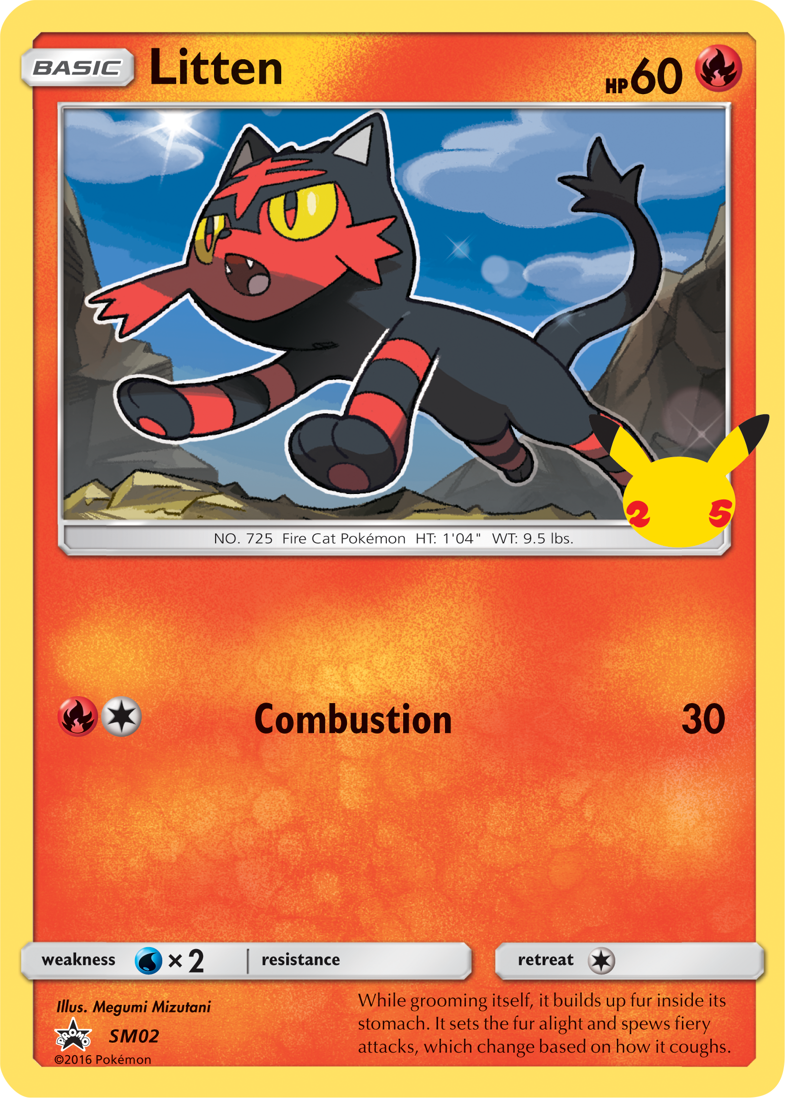 Litten (SM02) (Jumbo Card) [First Partner Pack] | Nerdhalla Games