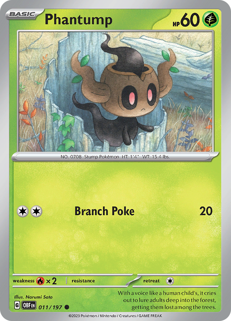 Phantump (011/197) [Scarlet & Violet: Obsidian Flames] | Nerdhalla Games