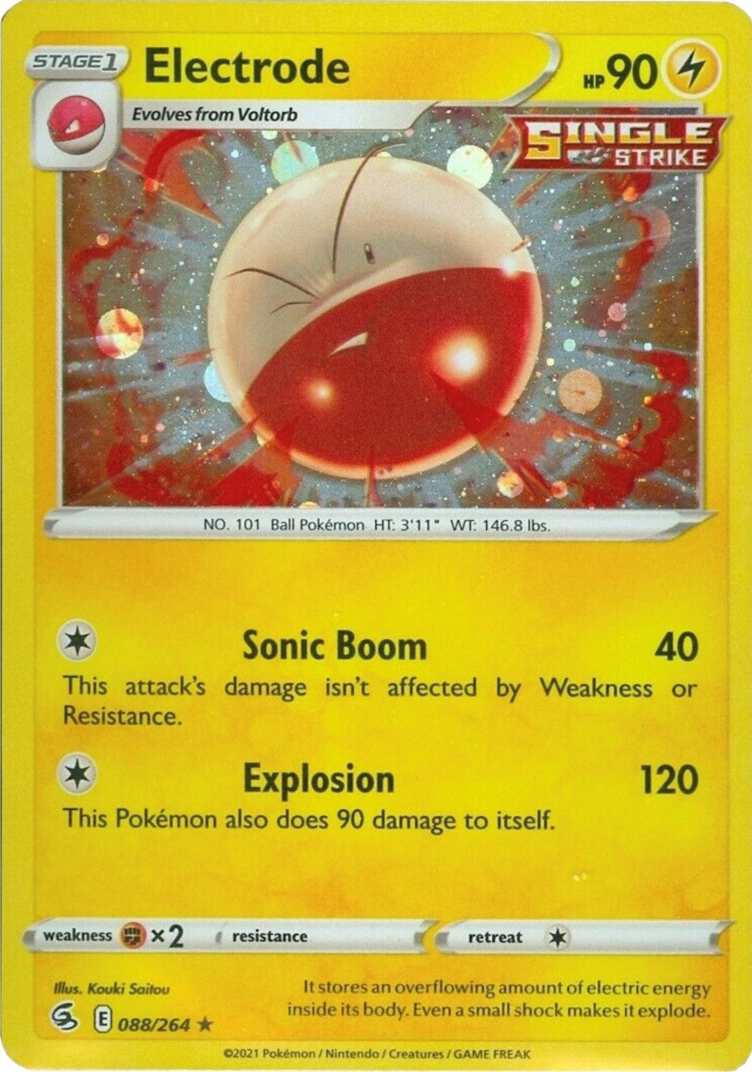 Electrode (088/264) (Cosmos Holo) [Sword & Shield: Fusion Strike] | Nerdhalla Games