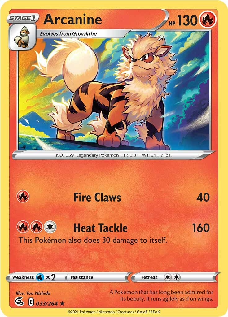 Arcanine (033/264) [Sword & Shield: Fusion Strike] | Nerdhalla Games