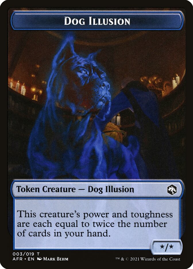 Zombie // Dog Illusion Double-Sided Token [Dungeons & Dragons: Adventures in the Forgotten Realms Tokens] | Nerdhalla Games