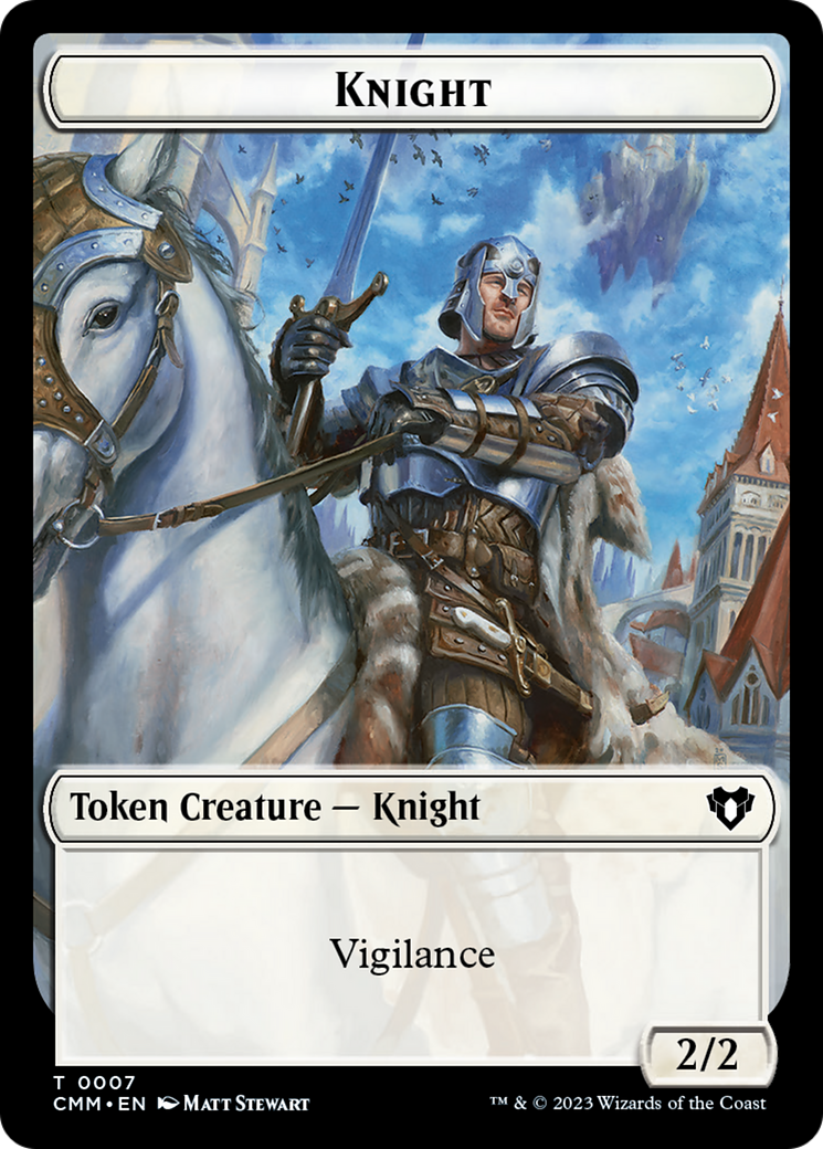 Human Soldier // Knight Double-Sided Token [Commander Masters Tokens] | Nerdhalla Games