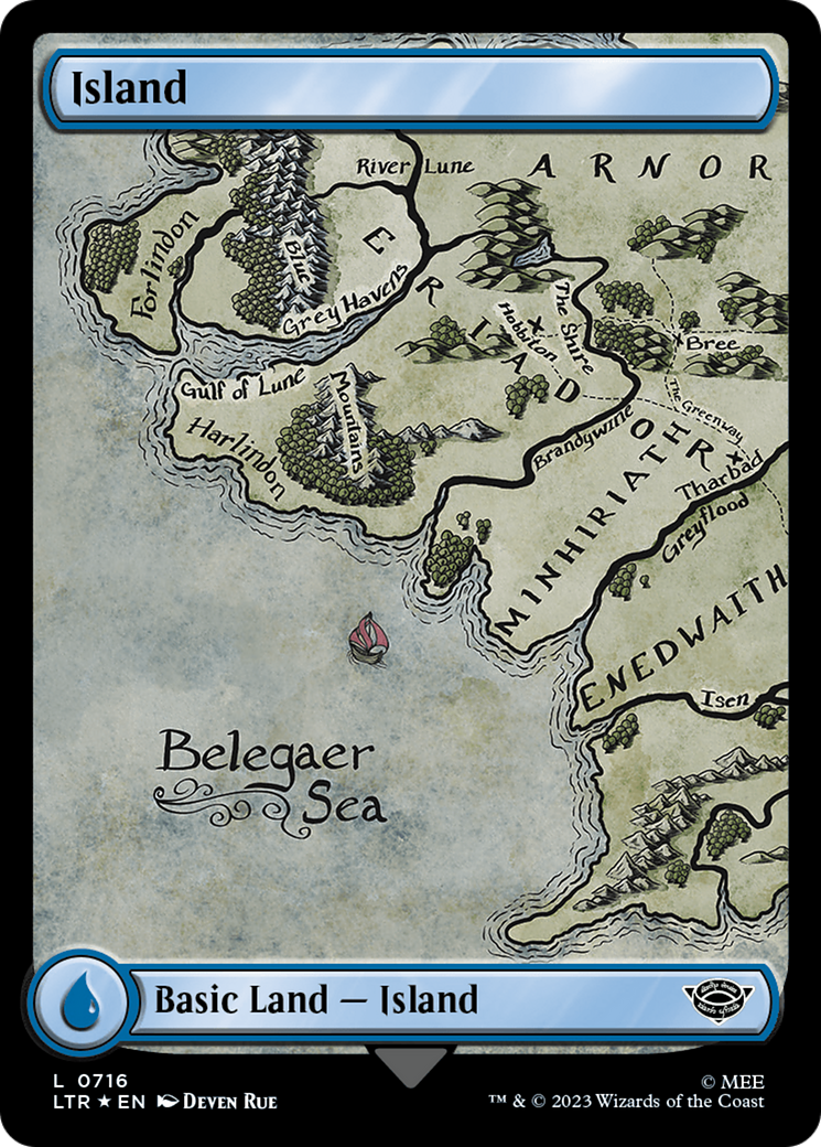 Island (0716) (Surge Foil) [The Lord of the Rings: Tales of Middle-Earth] | Nerdhalla Games