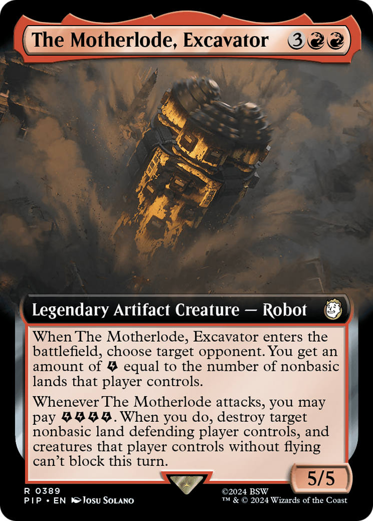 The Motherlode, Excavator (Extended Art) [Fallout] | Nerdhalla Games