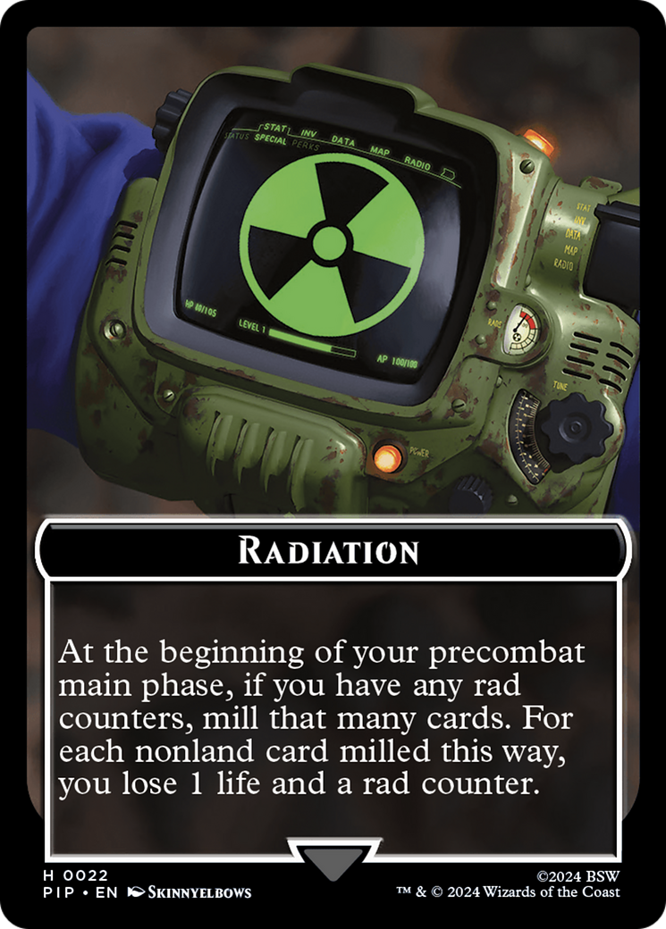 Radiation // Alien Double-Sided Token [Fallout Tokens] | Nerdhalla Games