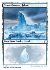 Snow-Covered Island (White Border) [Mystery Booster 2] | Nerdhalla Games