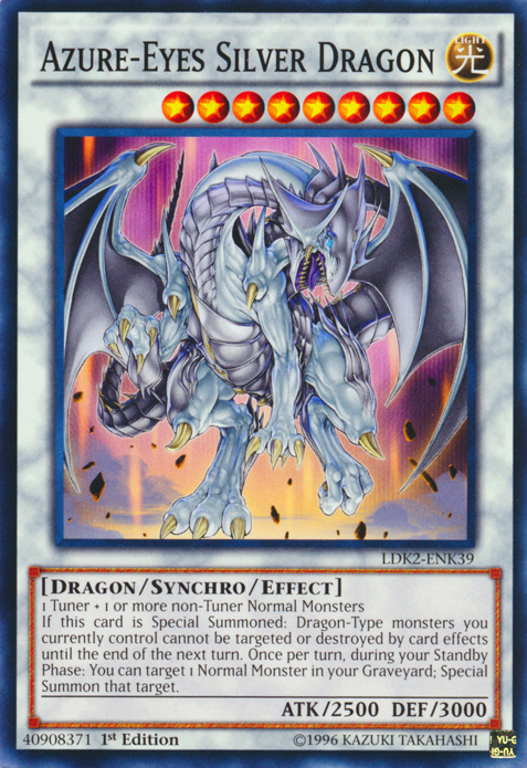 Azure-Eyes Silver Dragon [LDK2-ENK39] Common | Nerdhalla Games