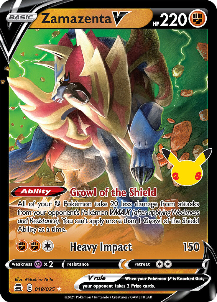 Zamazenta V (018/025) [Celebrations: 25th Anniversary] | Nerdhalla Games