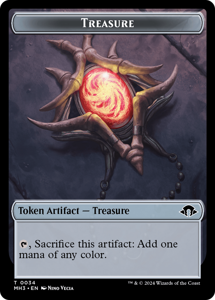 Phyrexian Germ // Treasure Double-Sided Token [Modern Horizons 3 Tokens] | Nerdhalla Games