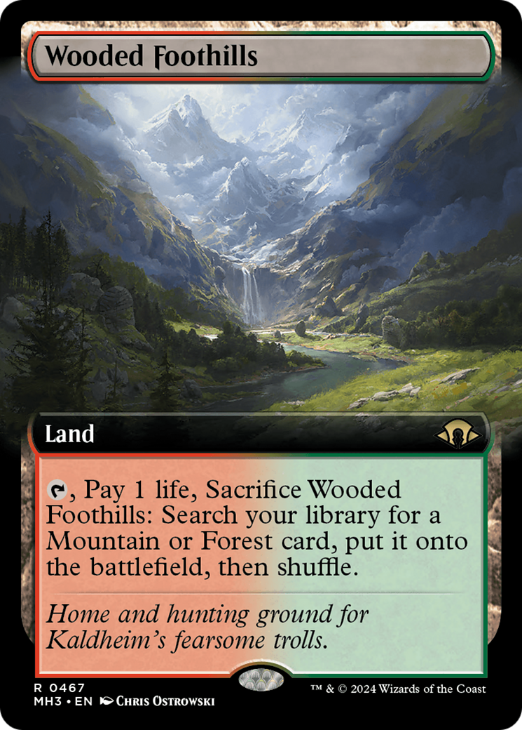 Wooded Foothills (Extended Art) [Modern Horizons 3] | Nerdhalla Games